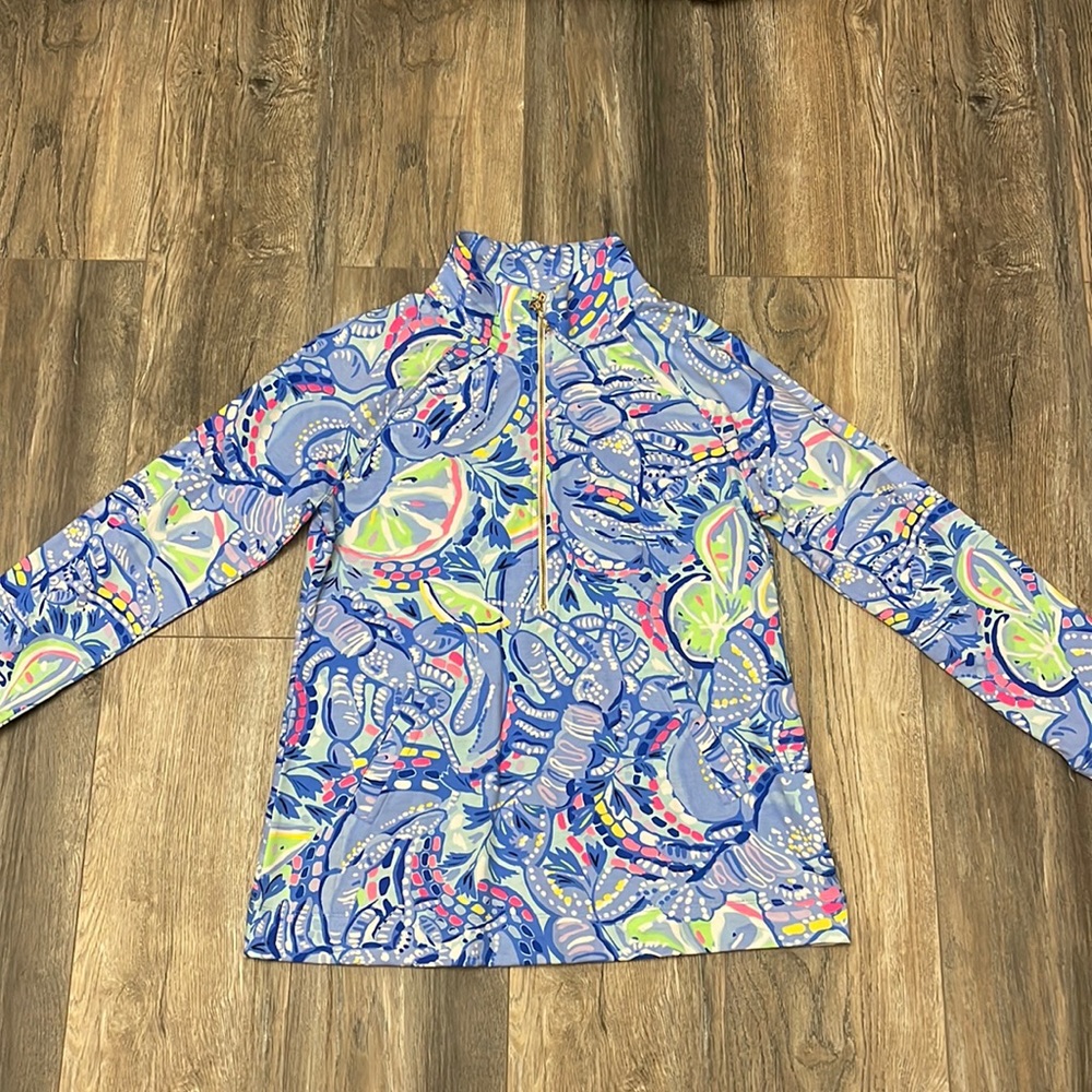 Lilly Pulitzer 50+ UPF Skipper Popover 1/2 Zip Size M